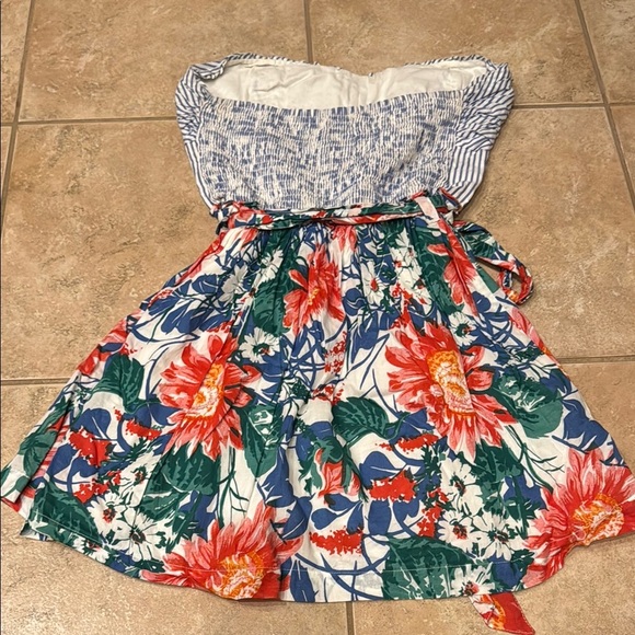 Abercrombie & Fitch Blue Red Strapless Sundress - Picture 4 of 4